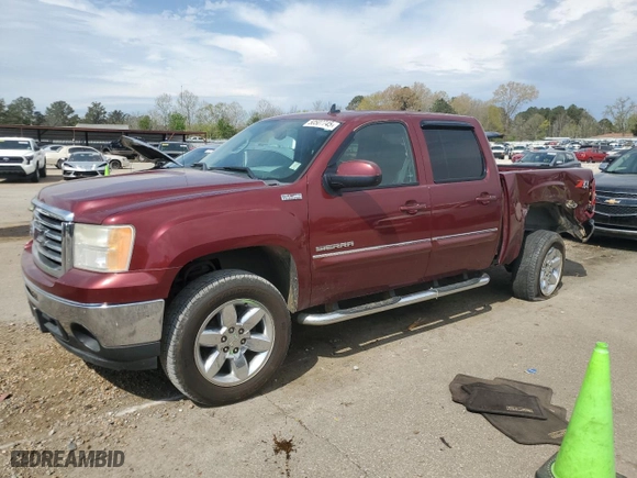2013 GMC Sierra 1500 SLT with VIN 3GTP2WE71DG143350, listed as a Copart auction lot 50507745 with 142,234 mi miles and Salvage Title. Bid and sale history available at carsss.com. Image 1.