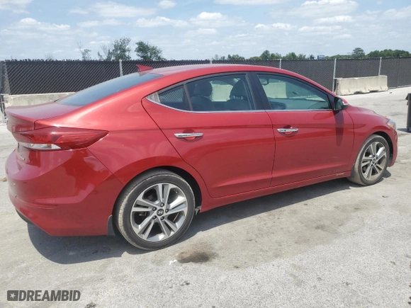 2017 Hyundai Elantra SE with VIN KMHD84LF1HU263695, listed as a Copart auction lot 54010605 with 43,259 mi miles and Salvage Title. Bid and sale history available at carsss.com. Image 3.