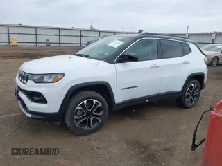 2023 Jeep Compass Limited с VIN 3C4NJDCNXPT569145, выставлен на аукционе IAAI как лот 42781504 с пробегом 39 954 миль миль и . История ставок и продаж доступна на DreamBid. Изображение 2.