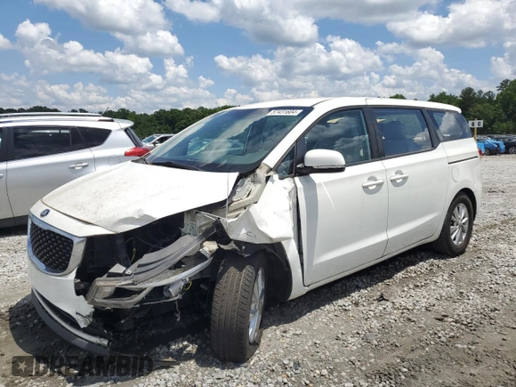 2015 Kia Sedona L with VIN KNDMA5C17F6022132, listed as a Copart auction lot 57431604 with 54,583 mi miles and Salvage Title. Bid and sale history available at carsss.com. Image 1.