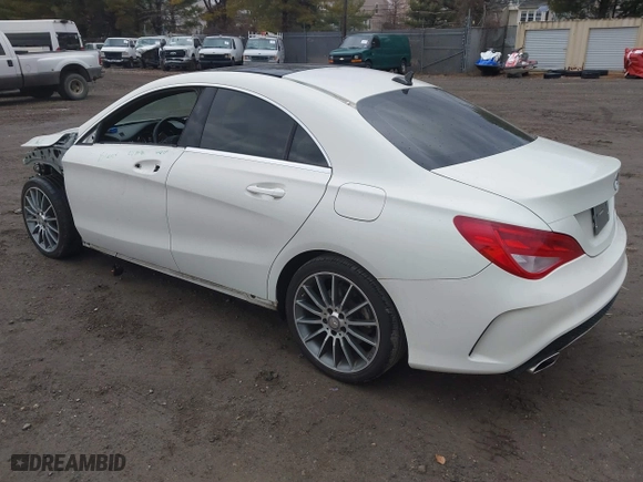 2016 Mercedes-Benz CLA with VIN WDDSJ4EB8GN353581, listed as a IAAI auction lot 41694792 with 109,332 mi miles. Bid and sale history available at carsss.com. Image 3.