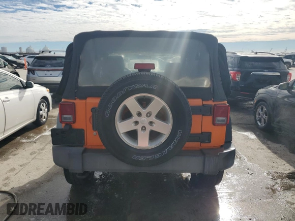 2013 Jeep Wrangler Sport with VIN 1C4AJWAG7DL550851, listed as a Copart auction lot 88639225 with Not Provided miles and Salvage Title. Bid and sale history available at carsss.com. Image 6.