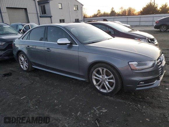 2014 Audi S4 Premium Plus with VIN WAUDGAFL2EA048960, listed as a Copart auction lot 84873174 with 98,407 mi miles and Salvage Title. Bid and sale history available at carsss.com. Image 4.