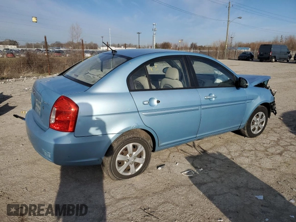 2009 Hyundai Accent Auto GLS with VIN KMHCN46C99U389245, listed as a Copart auction lot 49434645 with 0 mi miles and Salvage Title. Bid and sale history available at carsss.com. Image 3.