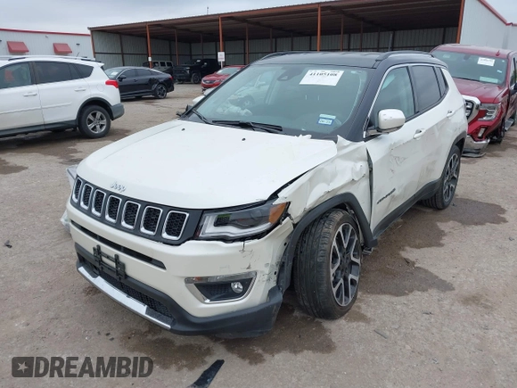 2021 Jeep Compass Limited with VIN 3C4NJCCB5MT588102, listed as a IAAI auction lot 41105108 with 24,972 mi miles. Bid and sale history available at carsss.com. Image 2.