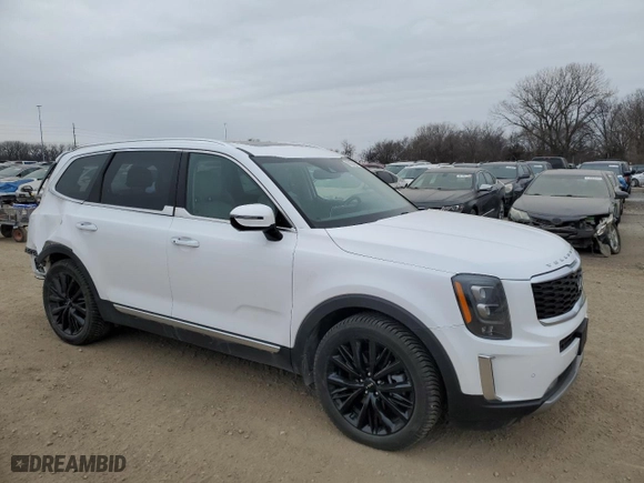 2022 Kia Telluride SX with VIN 5XYP5DHC0NG263225, listed as a Copart auction lot 43820385 with 40,044 mi miles and Salvage Title. Bid and sale history available at carsss.com. Image 4.