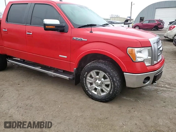 2012 Ford F-150 XL with VIN 1FTFW1ET0CFC35629, listed as a Copart auction lot 43749655 with 197,432 mi miles and Salvage Title. Bid and sale history available at DreamBid. Image 11.