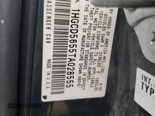 1996 Honda Accord EX with VIN 1HGCD5655TA028555, listed as a Copart auction lot 46263005 with 186,377 mi miles and Salvage Title. Bid and sale history available at DreamBid. Image 12.