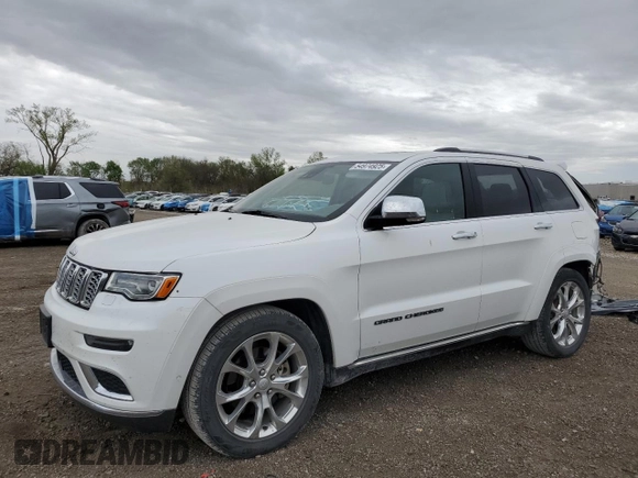 2019 Jeep Grand Cherokee Summit with VIN 1C4RJFJT4KC848996, listed as a Copart auction lot 54974925 with 106,517 mi miles and Salvage title. Bid and sale history available at DreamBid. Image 1.