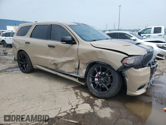 2018 Dodge Durango R/T with VIN 1C4SDJCTXJC219511, listed as a Copart auction lot 60043295 with 135,782 mi miles and Salvage title. Bid and sale history available at DreamBid. Image 4.