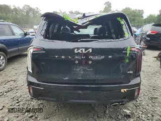 2024 Kia Telluride SX X-Line with VIN 5XYP5DGC1RG494352, listed as a Copart auction lot 58260515 with 25,538 mi miles and Salvage title. Bid and sale history available at DreamBid. Image 6.