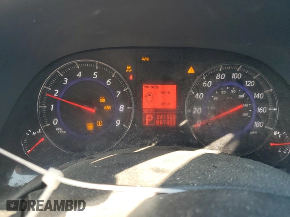 2010 Infiniti FX with VIN JN8AS1MW9AM856785, listed as a Copart auction lot 63583555 with 241,400 mi miles and Salvage title. Bid and sale history available at DreamBid. Image 9.