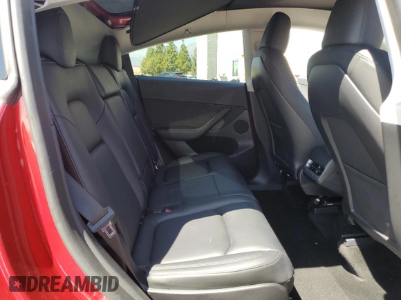 2024 Tesla Model Y Long Range with VIN 7SAYGAEE0RF016323, listed as a Copart auction lot 50253205 with 12,490 mi miles and Salvage title. Bid and sale history available at DreamBid. Image 11.