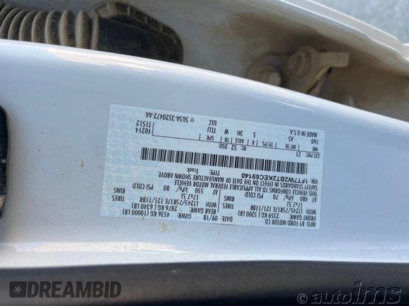 2019 Ford F-250 XL with VIN 1FT7W2BT2KEC69140, listed as a IAAI auction lot 42694306 with 50,655 mi miles and . Bid and sale history available at DreamBid. Image 3.
