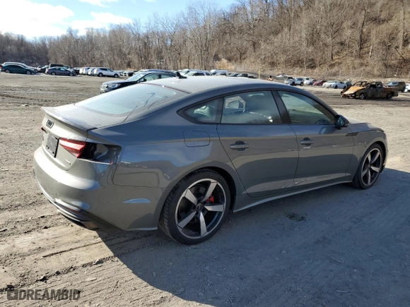 2024 Audi A5 Sportback S line Premium Plus with VIN WAUFACF56RA053303, listed as a Copart auction lot 88930475 with 20,210 mi miles and Salvage Title. Bid and sale history available at carsss.com. Image 3.