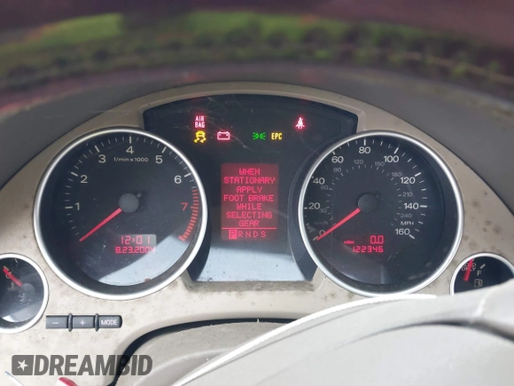 2006 Audi A4 1.8T с VIN WAUAC48H96K005592, выставлен на аукционе IAAI как лот 41287449 с пробегом 122 346 миль миль и . История ставок и продаж доступна на DreamBid. Изображение 7.