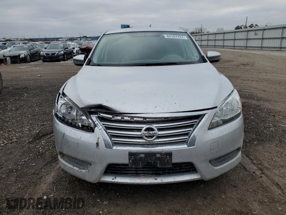 2015 Nissan Sentra S with VIN 3N1AB7AP8FY264099, listed as a Copart auction lot 80382924 with 147,512 mi miles and Salvage Title. Bid and sale history available at carsss.com. Image 5.