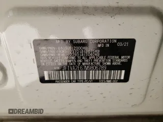 2021 Subaru WRX STI with VIN JF1VA2E67M9806789, listed as a Copart auction lot 47670465 with 32,838 mi miles and Salvage Title. Bid and sale history available at carsss.com. Image 14.