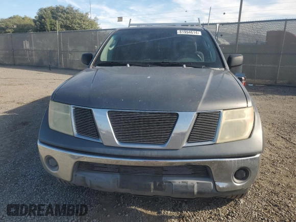 2005 Nissan Frontier SE with VIN 1N6AD06U75C427102, listed as a Copart auction lot 81994614 with 216,750 mi miles and Salvage title. Bid and sale history available at DreamBid. Image 5.