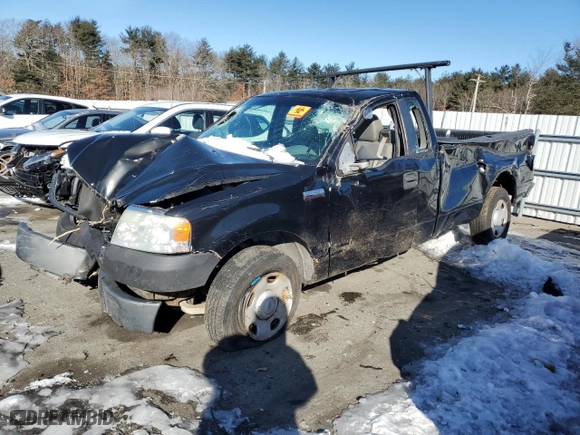 2007 Ford F-150 XL with VIN 1FTRF12287NA38437, listed as a Copart auction lot 44809835 with 400,133 mi miles and Salvage Title. Bid and sale history available at carsss.com. Image 1.