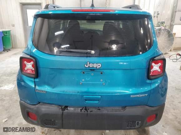 2021 Jeep Renegade Sport with VIN ZACNJCABXMPM47937, listed as a Copart auction lot 82043474 with NaN miles and Salvage Title. Bid and sale history available at carsss.com. Image 6.
