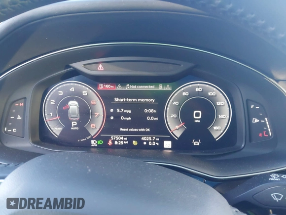 2019 Audi Q8 Prestige with VIN WA1FVAF19KD038382, listed as a IAAI auction lot 41237280 with 57,504 mi miles and . Bid and sale history available at DreamBid. Image 7.