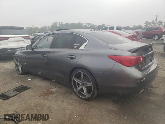 2015 Infiniti Q50 with VIN JN1BV7AP3FM342500, listed as a Copart auction lot 43793335 with Not provided miles and Salvage title. Bid and sale history available at DreamBid. Image 2.