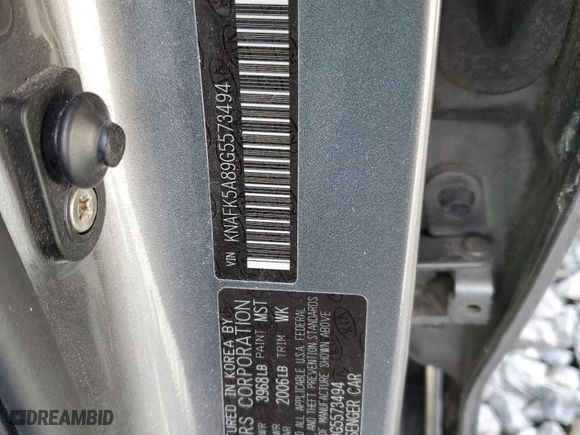 2016 Kia Forte 5-Door LX with VIN KNAFK5A89G5573494, listed as a Copart auction lot 50078525 with 25,733 mi miles and Salvage Title. Bid and sale history available at carsss.com. Image 12.