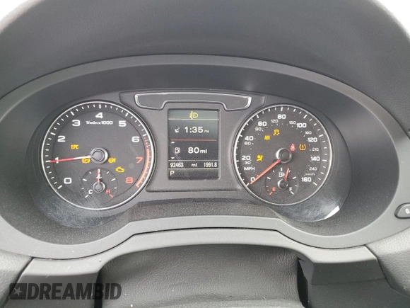 2017 Audi Q3 Premium Plus with VIN WA1HCCFS3HR009720, listed as a Copart auction lot 86170574 with 92,463 mi miles and Salvage title. Bid and sale history available at DreamBid. Image 9.