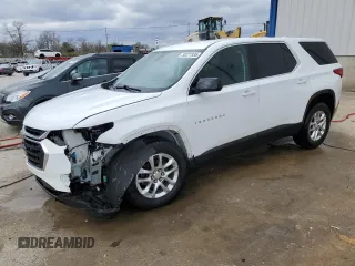 2019 Chevrolet Traverse LS with VIN 1GNERFKWXKJ152100, listed as a Copart auction lot 50221935 with 148,414 mi miles and Salvage Title. Bid and sale history available at carsss.com. Image 1.