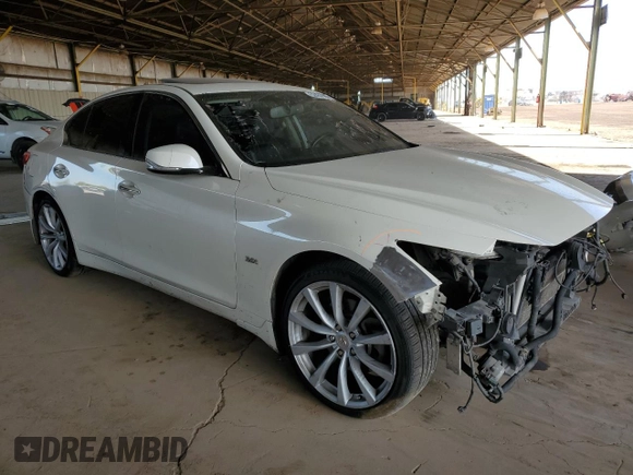 2017 Infiniti Q50 Premium with VIN JN1EV7AP3HM743044, listed as a Copart auction lot 52437985 with 116,193 mi miles and Salvage Title. Bid and sale history available at carsss.com. Image 4.