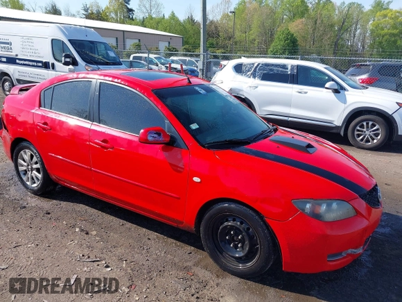 2008 Mazda 3 i Touring with VIN JM1BK12G081873689, listed as a IAAI auction lot 42066023 with 209,280 mi miles and . Bid and sale history available at carsss.com. Image 1.