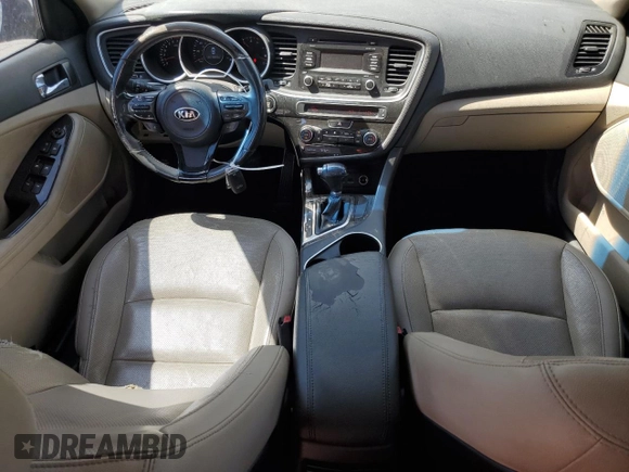 2015 Kia Optima EX with VIN 5XXGN4A73FG386892, listed as a Copart auction lot 52632605 with 208,223 mi miles and Salvage Title. Bid and sale history available at carsss.com. Image 8.