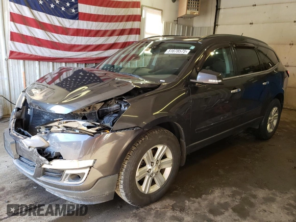 2014 Chevrolet Traverse LT with VIN 1GNKVGKD9EJ171910, listed as a Copart auction lot 51678575 with 166,939 mi miles and Salvage Title. Bid and sale history available at carsss.com. Image 1.