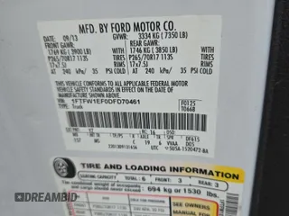 2013 Ford F-150 XL with VIN 1FTFW1EF0DFD70461, listed as a IAAI auction lot 42829299 with 143,538 mi miles and . Bid and sale history available at DreamBid. Image 30.