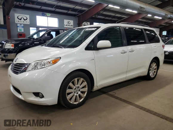 2016 Toyota Sienna Limited z VIN 5TDDK3DC1GS129633, wystawiony jako Copart lot #60228475 z przebiegiem 168 780 mil mil oraz Czysty tytuł • Clean title. Historia ofert i sprzedaży dostępna na DreamBid. Obrazek 1.