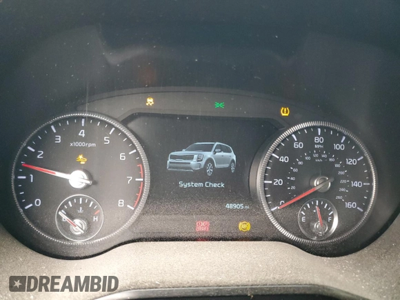 2022 Kia Telluride SX with VIN 5XYP5DHC4NG212410, listed as a Copart auction lot 49376975 with 48,905 mi miles and Salvage Title. Bid and sale history available at carsss.com. Image 9.