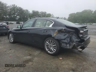 2018 Infiniti Q50 Luxe with VIN JN1EV7AR5JM442833, listed as a Copart auction lot 56628175 with 92,127 mi miles and Salvage title. Bid and sale history available at DreamBid. Image 2.