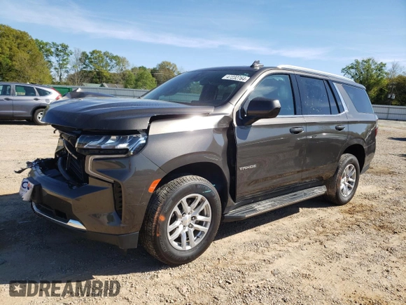 2021 Chevrolet Tahoe LT with VIN 1GNSCNKD5MR238092, listed as a Copart auction lot 47232764 with 76,847 mi miles and Salvage title. Bid and sale history available at DreamBid. Image 1.