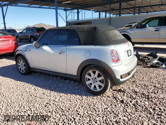2012 MINI Convertible S z VIN WMWZP3C53CT296188, wystawiony jako Copart lot #88159445 z przebiegiem 110 859 mil mil oraz Szkoda całkowita • Salvage title. Historia ofert i sprzedaży dostępna na DreamBid. Obrazek 2.