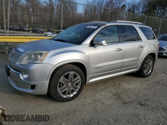 2011 GMC Acadia Denali with VIN 1GKKVTED1BJ217940, listed as a Copart auction lot 49567105 with 177,987 mi miles and Salvage Title. Bid and sale history available at carsss.com. Image 1.
