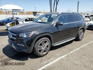 2022 Mercedes-Benz GLS 450 with VIN 4JGFF5KE4NA596127, listed as a Copart auction lot 67407434 with 44,336 mi miles and Salvage Title. Bid and sale history available at DreamBid. Image 1.