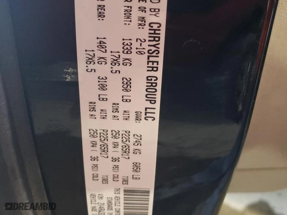 2010 Volkswagen Routan SE with VIN 2V4RW3D19AR242518, listed as a Copart auction lot 69651534 with 172,874 mi miles and Salvage Title. Bid and sale history available at carsss.com. Image 14.