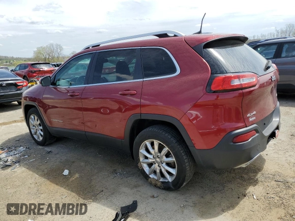 2016 Jeep Cherokee Limited z VIN 1C4PJMDS8GW121591, wystawiony jako Copart lot #54818085 z przebiegiem 108 625 mil mil oraz Czysty tytuł • Clean title. Historia ofert i sprzedaży dostępna na DreamBid. Obrazek 2.