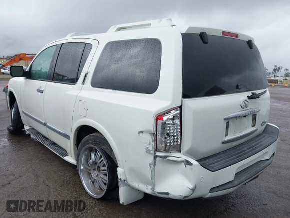 2006 Infiniti QX56 with VIN 5N3AA08A46N802595, listed as a IAAI auction lot 41778222 with 142,241 mi miles. Bid and sale history available at carsss.com. Image 3.