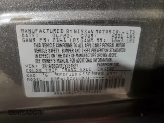 2020 Nissan Sentra SV with VIN 3N1AB8CV7LY251521, listed as a Copart auction lot 56141735 with 63,556 mi miles and Clean Title. Bid and sale history available at DreamBid. Image 13.