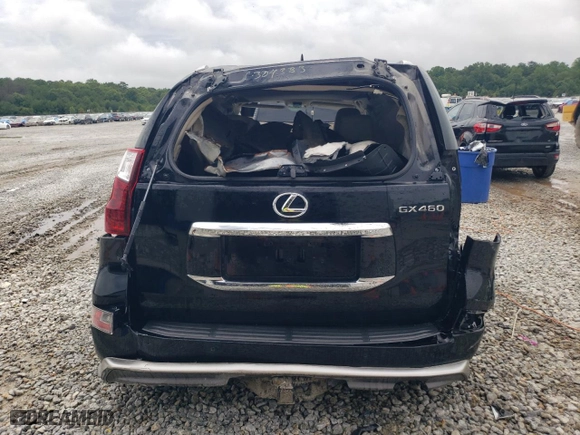 2018 Lexus GX with VIN JTJJM7FX0J5183343, listed as a Copart auction lot 59672574 with 0 mi miles and Salvage Title. Bid and sale history available at carsss.com. Image 6.