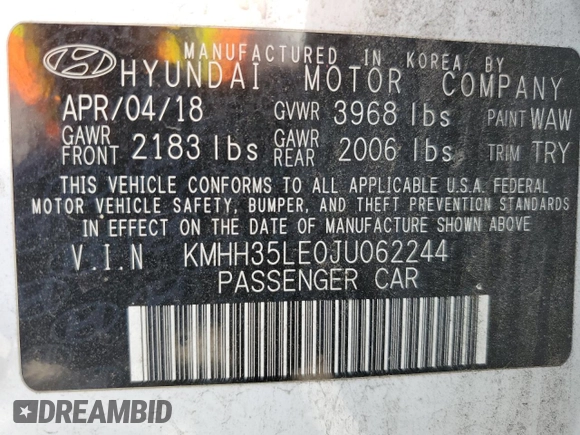 2018 Hyundai Elantra GT with VIN KMHH35LE0JU062244, listed as a Copart auction lot 67626434 with 83,735 mi miles and Salvage Title. Bid and sale history available at carsss.com. Image 13.