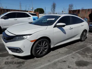 2019 Honda Civic Sedan EX with VIN 19XFC1F38KE204953, listed as a Copart auction lot 48982815 with 99,231 mi miles and Salvage Title. Bid and sale history available at carsss.com. Image 1.