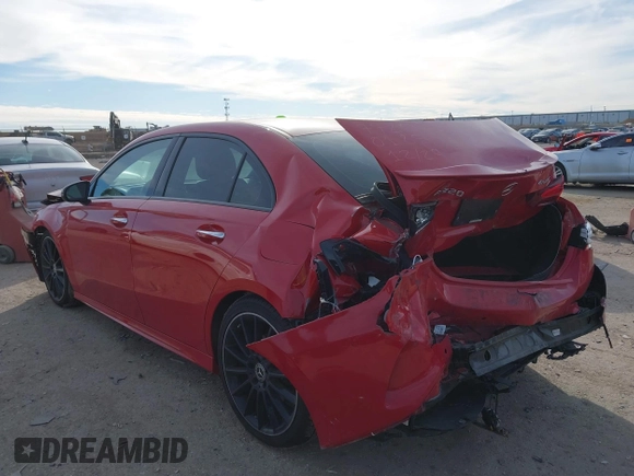 2019 Mercedes-Benz A 220 with VIN WDD3G4FB8KW018597, listed as a IAAI auction lot 41242218 with 37,144 mi miles and . Bid and sale history available at DreamBid. Image 3.